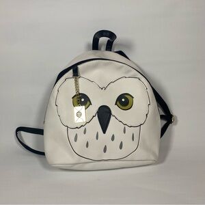 White Owl Face Small Backpack Bag